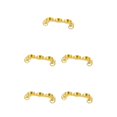 thumbnail image 1 of Transemion Candle Holder Candlestick Ghee Lamp Menorah Meditation for Study Restaurant Gold 18×5×5cm 5Set, 1 of 6