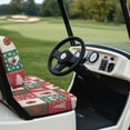 thumbnail image 6 of Pzuqiu Christmas Patchwork 2-Piece Golf Cart Seat Covers | Breathable Washable Protective Set for Most 2-Seater Golf Carts, 6 of 10