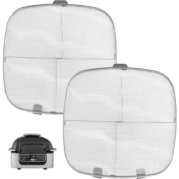 2-Pack Stainless Steel Splatter Shield for Ninja Foodi AG300 AG301 AG300C AG301C Air Fryer