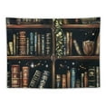 thumbnail image 5 of Autua Vintage bookshelf tapestry Medieval art book tapestry Wall hung Gothic dark academic vintage library background tapestry Bedroom living room Dormitory Study classroom 40x30inch, 5 of 6