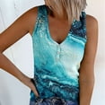 thumbnail image 2 of Wang6 Womens Plus Size Tank Tops Summer Ribbed Button up Sleeveless Shirts Causal Slim Fit Tie Dye Tunic T Shirts Tees Sky Blue XL, 2 of 5