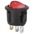 thumbnail image 3 of 10Pcs Rocker Switch Large Round 3Pin Red Light Used for Household Appliances Switches, 3 of 8