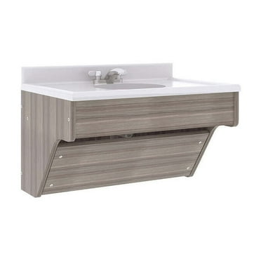 Homestock Little Corner Single Wall Vanity, Ready-To-Assemble