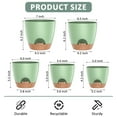 thumbnail image 6 of 5 Pack Self Watering Plant Pots, Plastic Planters with Drainage Holes and Saucers, Flower Pots for Indoor Outdoor Garden Plants, 7/6.5/6/5.5/5 Inch（Green）, 6 of 7
