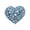 Aqua Blue, variant on Crystal Rhinestone Valentine Heart Love Brooch Pin