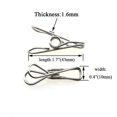 thumbnail image 2 of Hahiyo Pinzas Para Ropa Clips Para Virutas Todo Metal Acero Inoxidable Sin Manchas De Óxido Agarre Fuerte Con Viento Fuerte 1.7 Pulgadas Paquete De 30 Pequeño No Se Deshaga Abierto De Par En Par Para, 2 of 5