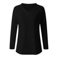 thumbnail image 5 of Blusa de manga larga con cuello en V informal para mujer a la moda, Tops de otoño Fridja bvmnju3977, 5 of 5