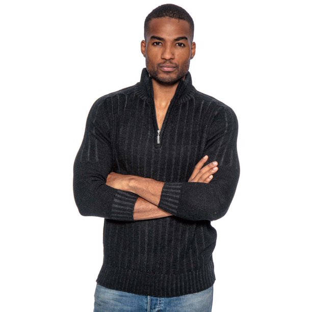 Download True Rock - True Rock Men's Half Zip Knit Mock Neck ...