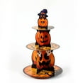 thumbnail image 2 of Hallowen Pumpkin Multilayer Cake Rack Decorative Paper Cake Tray Party Snack Set, 2 of 7