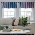 thumbnail image 3 of LALILO Kitchen Curtain Valance Red White And Blue Rod Pocket Window Curtain 52"x 18" Set of 2, 3 of 6