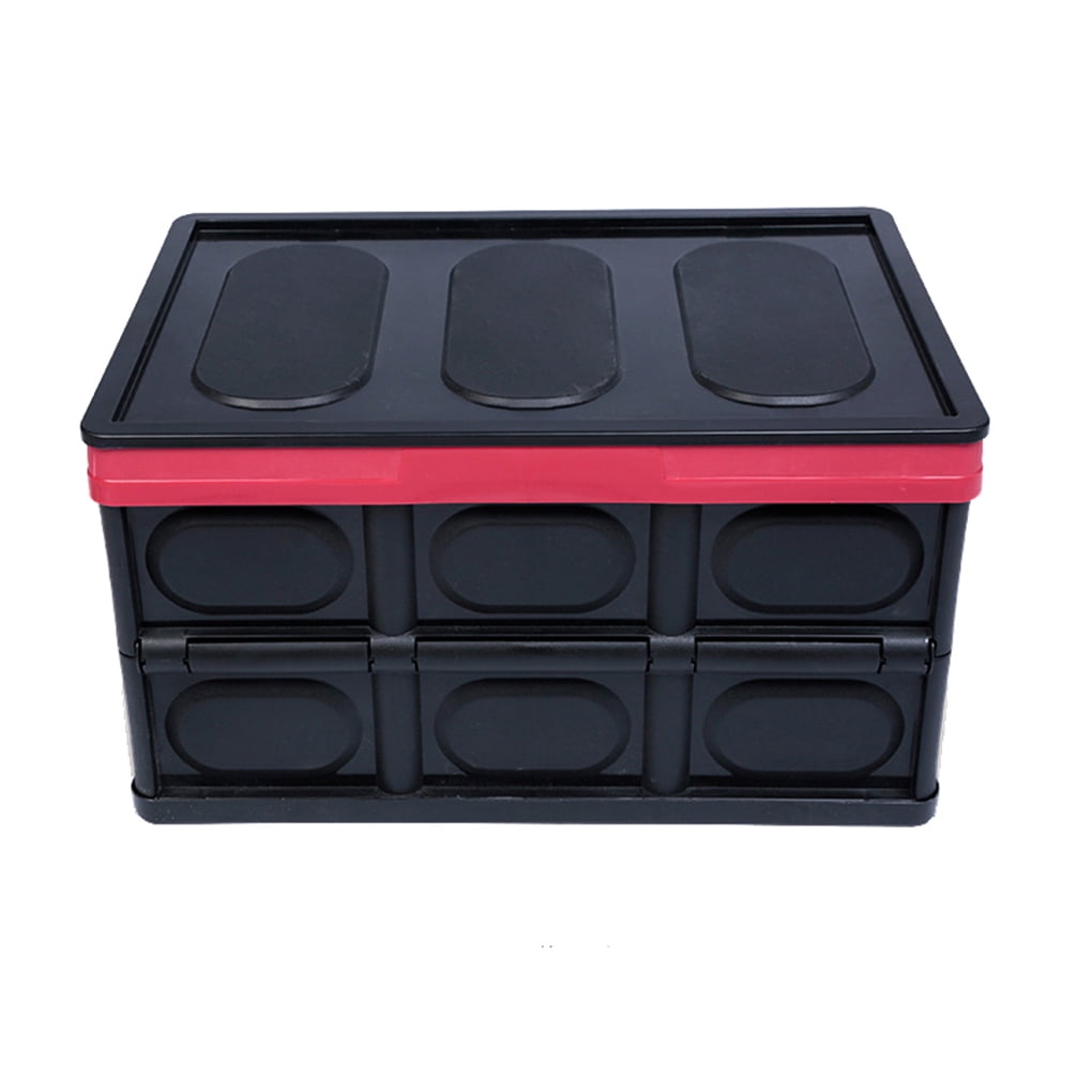30L Collapsible Car Trunk Organizer Plastic Storage Box Durable Utility Crates