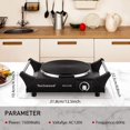 thumbnail image 3 of Hot Plate W Portable Electric Stove for Cooking Countertop Dual Burner with Adjustable Temperature & Stay Cool Handle .\uD Cooktop for Home/RV/Camp Compatible for All Cookwar, 3 of 8