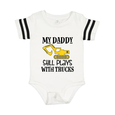 

Inktastic Construction Daddy Still Plays with Trucks Gift Baby Boy or Baby Girl Bodysuit