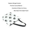 thumbnail image 3 of FORMRS Womens Canvas Tote Bag with Zipper Inner Pocket Shoulder Handbag, Black Cartoon Cat Paw, 3 of 7