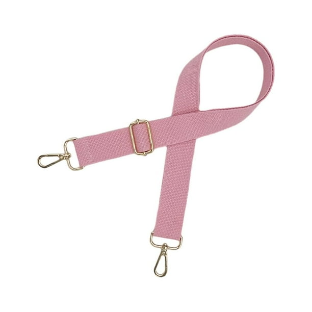 Sonducket Bolso de hombro de algodón con correa para niñas, bolso informal de diseño Simple, banda ajustable con hebillas, reparación de Viajes, Equipaje y Accesorios Varios Rosa
