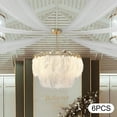 thumbnail image 3 of 6Pcs White Ceiling Drapes for Wedding Chiffon Fabric Backdrop Drapes Arch Draping, 3 of 12