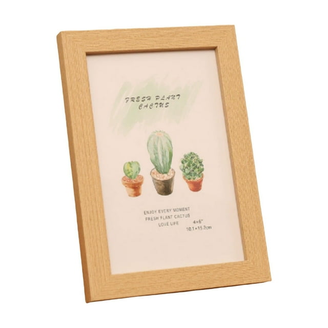 Simple and Modern Wooden Photo Frame Display Stand, Picture Frames 6X8 Inch Wooden Photo Frames Tabletop or Wall Display Decoration for Photos Paintings Posters