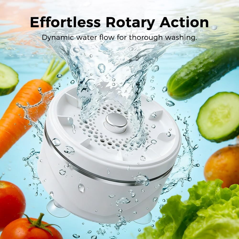 Fruit and Vegetable Washing Machine,Wireless Fruit Cleaner Device,Titanium Electrolysis Fruit and Veggie Cleaning Machine,Waterproof Food Purifier for Fruits,Vegetables,Meat and Tableware