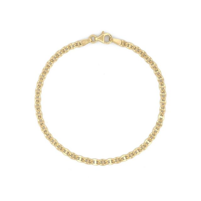 Pulsera Tejido Oro Amarillo 18.5 cm Solido 10k