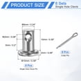 thumbnail image 2 of Paquete de 8 Pasadores de Clevis M3x10mm, Pasador de Cabeza Plana de Acero Inoxidable de Un Solo Orificio con Pasadores de Seguridad para Reparación de Mecánica de Remolques e Instalación de Muebles, 2 of 7