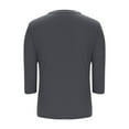 thumbnail image 6 of Vekome Women Shirts 3/4 Sleeve Plus Size Pullover Tops V Neck Casual Tee Shirts Solid Color Summer Blouses Gray S, 6 of 8