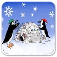 thumbnail image 2 of Vinyl Drink Coasters - Set of 4 - Penguin Igloo, 2 of 3