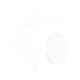 thumbnail image 3 of Textured White Picture Frame Mat for 6x8 Frames - Oval Opening for 4x5 Photos - 10 Mats, 3 of 7