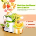 thumbnail image 2 of Yosoo Multi-function Manual Orange Fruits/Vegetable Juicer Machine Kitchen Fresh Juice Extractor, Juice Extractor, Manual Juicer, 2 of 8