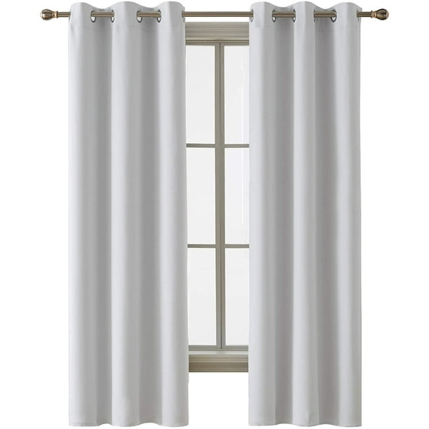Deconovo Thermal Insulated Blackout Curtains Room Darkening Grommet Curtain Panels For Living 38 Inch By 72 Off White Set Of 2 Com Deconovo Thermal Insulated Blackout, Room Darkening Curtains White