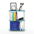 thumbnail image 3 of Furinno Turn-S-Tube 3-Tier Square Tube Display Shelf, Light Blue/White, 3 of 5