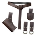 thumbnail image 4 of Conjunto de cinturón de caballero medieval, accesorios de disfraz para fiesta, para adultos, actuaciones escénicas Estilo B, 4 of 10