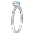 thumbnail image 3 of Everly Women's Topaz and Diamond 10k White Gold Ring, 3 of 7