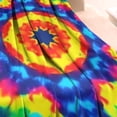 thumbnail image 3 of Colorful Tie Dye Star Pattern Blanket,Comfortable Soft Lamb Wool Throw Blanket,All Season,Warm Lightweight Blankets for Sofa Bed Couch Living Room Chair,40"x50", 3 of 4