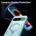 thumbnail image 5 of For Google Pixel 9 / Pixel 9 Pro Case With Invisible Magnetic O-Ring Stand Shockproof Phone Case,Light blue, 5 of 6