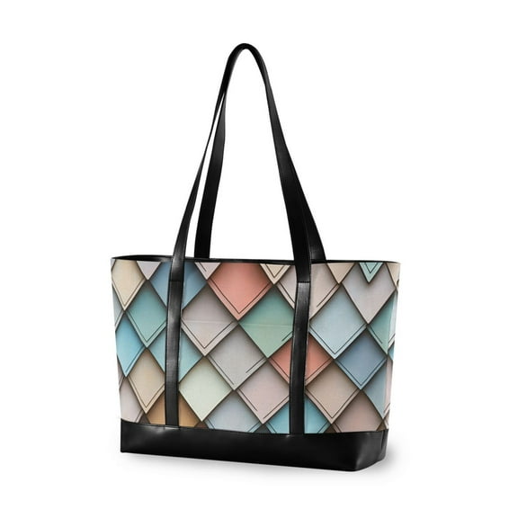 FORMRS Laptop Tote Bag for Women with 15.6" Computer Compartments Handbag, Colorful Art Pattern