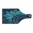 thumbnail image 1 of Vintage Tribal Cutting Board, Continuous Flowers Doodle Blue Toned Composition Blossoming Nature, Decorative Tempered Glass Cutting and Serving Board, in 3 Sizes, by Ambesonne, 1 of 2