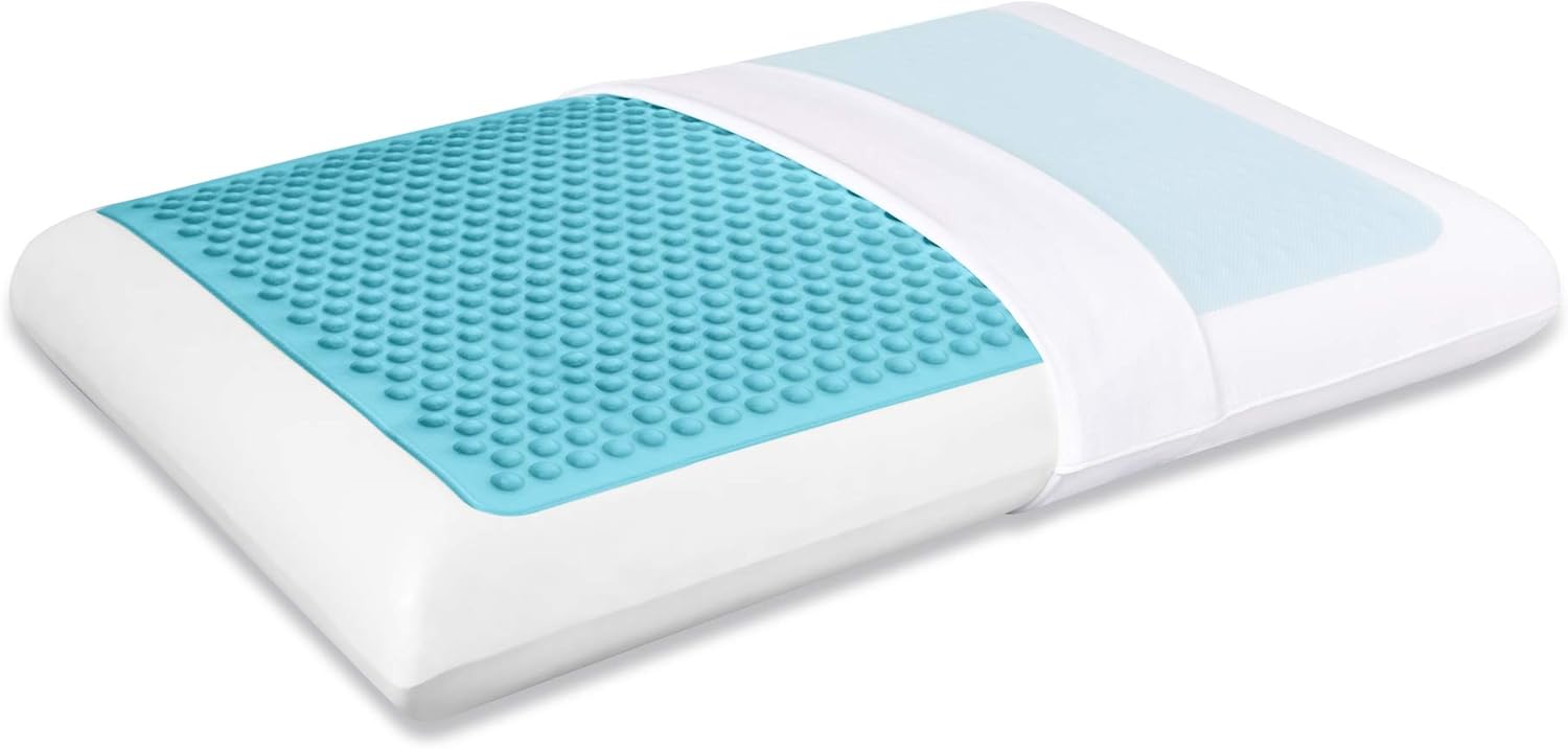 Comfort Revolution Topper In Memory Foam 10cm Con Gel – Coprimaterasso Rinfrescante, 120x190, Blu