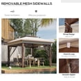 thumbnail image 7 of 12x12 Pop Up Canopy Tent with Netting Carry Bag Instant Sun Shelter 137 sq ft Shade Beige Brown, 7 of 7