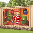 thumbnail image 5 of Decoración navideña Fondo rojo de Feliz Navidad Fondo de fotografía de árbol de Papá Noel de Navidad Cartel de pancarta navideña para decoraciones navideñas de invierno y Año Nuevo Suministros, 5 of 5