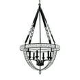 thumbnail image 2 of Bethel Black Basket Frame Chandelier With Clear Crystals Embedded Throughout, 2 of 3