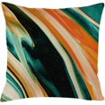 thumbnail image 4 of Waterproof Cushion Covers Set of 4, Decorative Throw Pillow Cover, Water Resistant Scatter Pillowcase 45X45cm for Garden Living Room Sofa Blench (Wave, 4 of 4