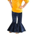 thumbnail image 4 of Generic Big Girls' Bell Bottom Jeans Teen Girls' High Waisted Bell Bottom Trousers Toddler Denim Bell Bottom Pants Baby Girls Trousers Ruffle Flare Jeans For Kids 1-6Y, 4 of 9