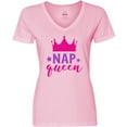 thumbnail image 3 of Inktastic Nap Queen, Princess, Crown, Stars, Sleep, Sleeping Women's V-Neck T-Shirt, 3 of 5