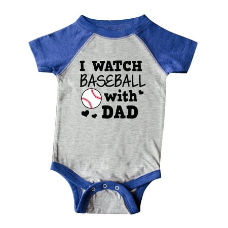 

Inktastic I Watch Baseball with My Dad Gift Baby Boy or Baby Girl Bodysuit
