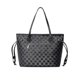 thumbnail image 4 of Women Checkered Tote Shoulder Bag Messenger Bag Purse Pu Leather Handbag Bag With Inner Pouch Multi-color Optional, 4 of 5