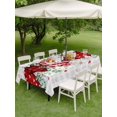 thumbnail image 3 of Outdoor Tablecloth with Umbrella Hole and Zipper, Valentine's Day Rectangle Table Cloth 60x84 Inch Waterproof Tablecloth, Red Strip Plaid Love Eucalyptus Grey Check Picnic Table Cover for Patio, 3 of 7