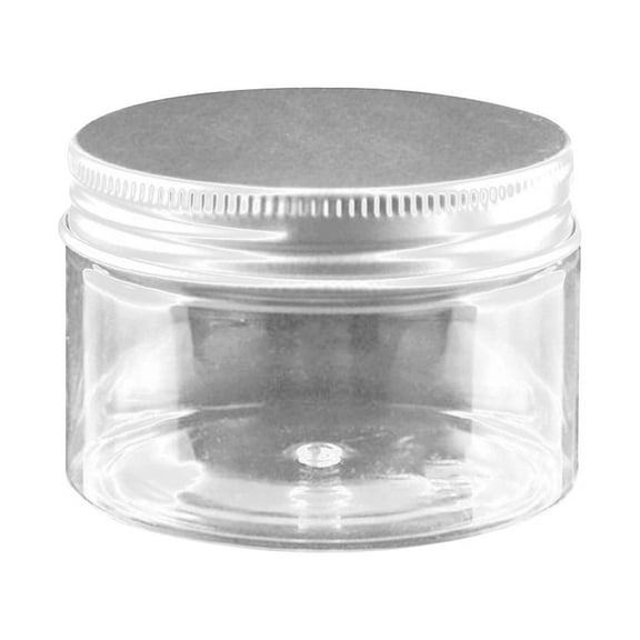 Yihongmu 150g PET Plastic Empty Cosmetic Containers Cases with Aluminium Lid Cream Lotion Box Ointments Bottle Food Bottle Makeup (Transparent)