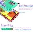 thumbnail image 4 of Samsung Galaxy Note 20 Ultra Case, with [Tempered Glass Protector Included] Liquid Floating Glitter Quicksand Bling with Spot Diamond Cover - Green/Red, 4 of 7