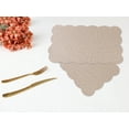 thumbnail image 6 of Unique Bargains Set of 6 Ruffle Placemats for Kitchen Dining Table Decor Beige, 6 of 7