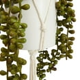 thumbnail image 6 of Juvale String of Pearls Artificial Plant - Water-Free Wall Decor - Indoor & Outdoor Hanging Basket - Durable Bathroom Decor - 31", Pack of 2, White Ceramic Pots, 6 of 8